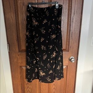 Floral Black Skirt